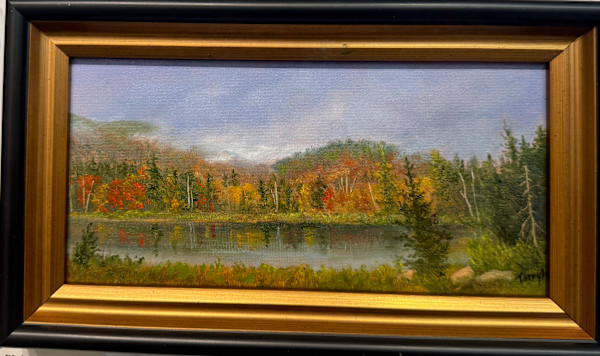 Mist over the Mountains and pond by Tarryl Gabel, Image 1.