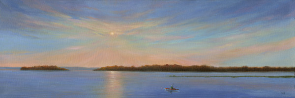 kayaker sunset by Tarryl Gabel