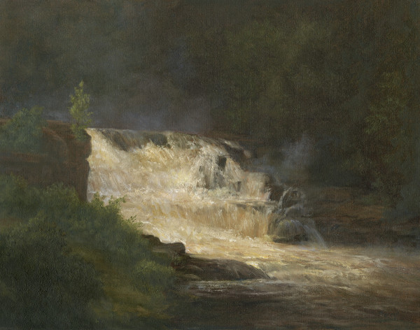 Misty and moody waters of St. Regis Falls by Tarryl Gabel