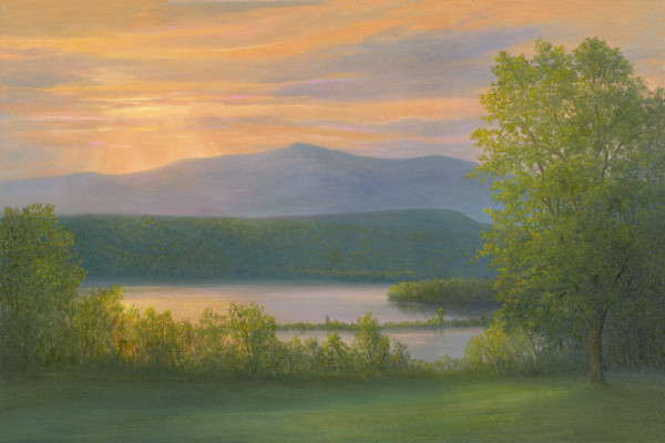 Sunset over the Hudson from Bard by Tarryl Gabel