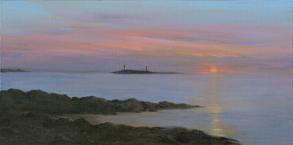 Twin Lighthouses- Cape Ann by Tarryl Gabel