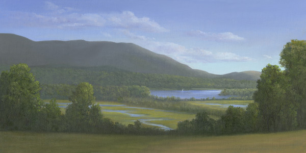 Overlooking the Hudson River and Tivoli Marshes from Blithewood by Tarryl Gabel