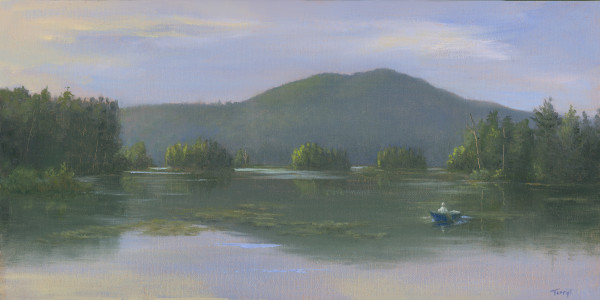 Little Blue Boat- Adirondacks by Tarryl Gabel