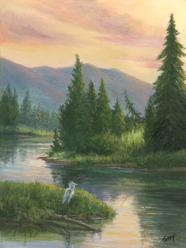 Blue Heron, ADK landscape by Tarryl Gabel, Image 1.