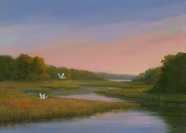 Egrets along Parker's River by Tarryl Gabel
