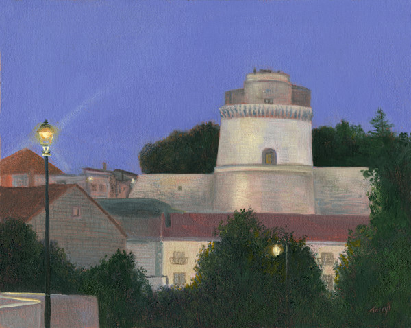 Twilight at Castle di Pontelandolfo by Tarryl Gabel, Image 1.