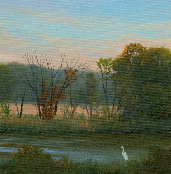 Egret along the river by Tarryl Gabel