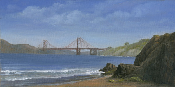 Golden Gate Bridge from China Beach, San Francisco by Tarryl Gabel