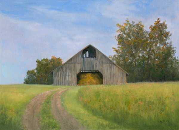 Hay Barn on the hill by Tarryl Gabel
