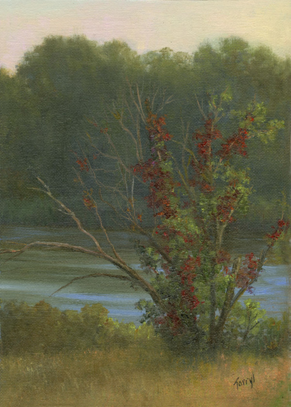 Red Ivy along the River by Tarryl Gabel