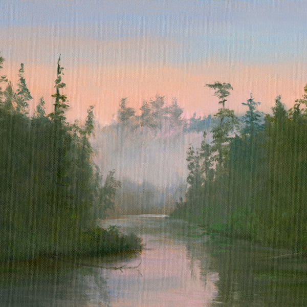 Misty Sunrise, Adirondack Stream by Tarryl Gabel