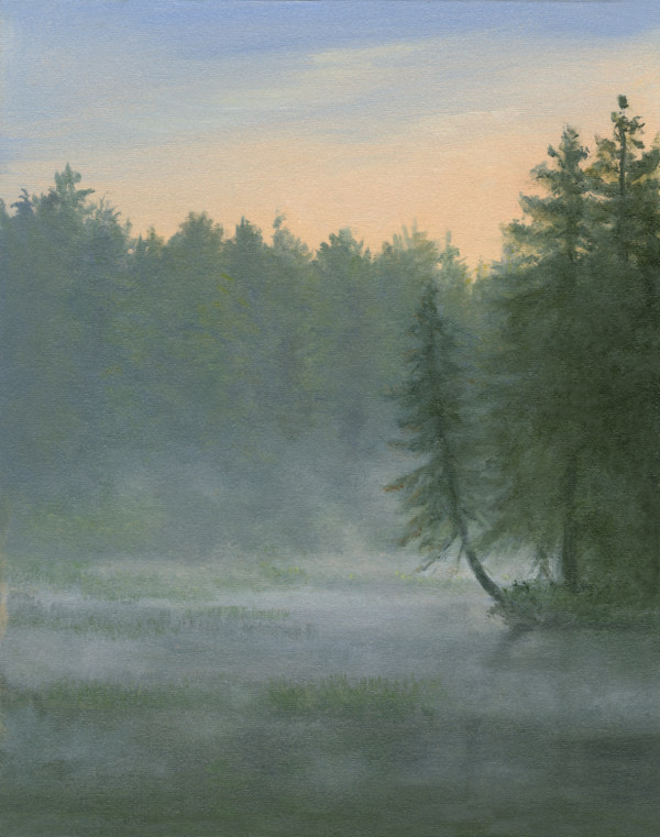 Misty morning, little tree by Tarryl Gabel