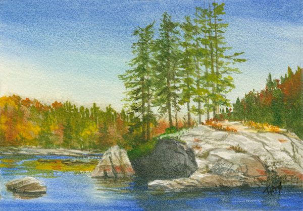 Moose River- fall colors by Tarryl Gabel