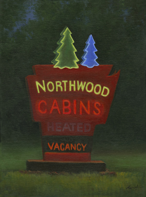 Neon Icon, Northwood Cabins sign by Tarryl Gabel