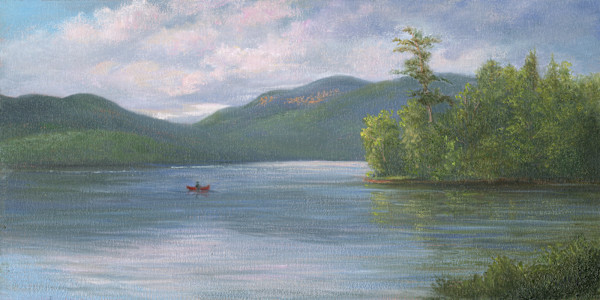 Paddler on Lake Placid by Tarryl Gabel, Image 1.