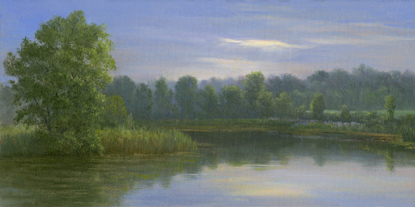 Lavendar morning at the pond by Tarryl Gabel