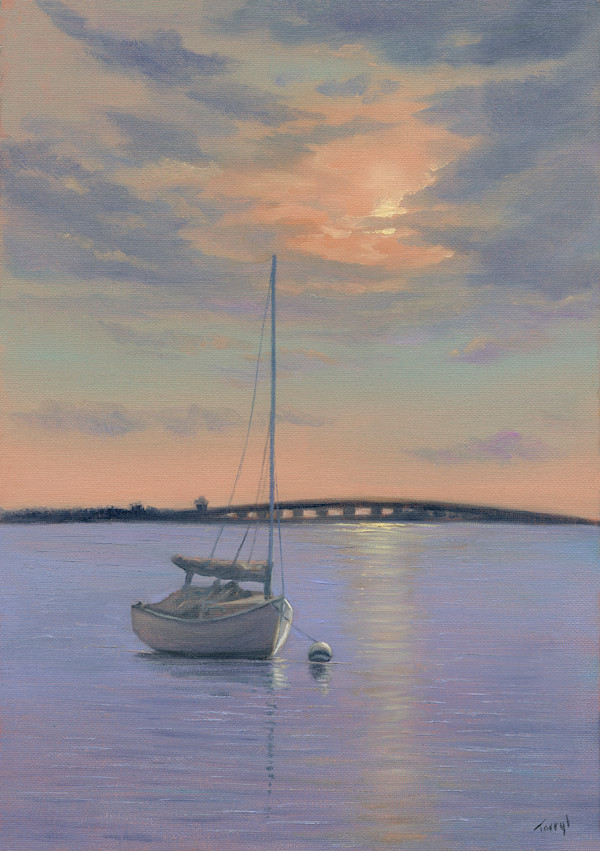 Sailboat LBI Sunset by Tarryl Gabel