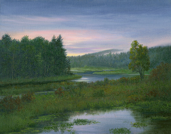 Moody Sunrise from Green Bridge, Old Forge by Tarryl Gabel
