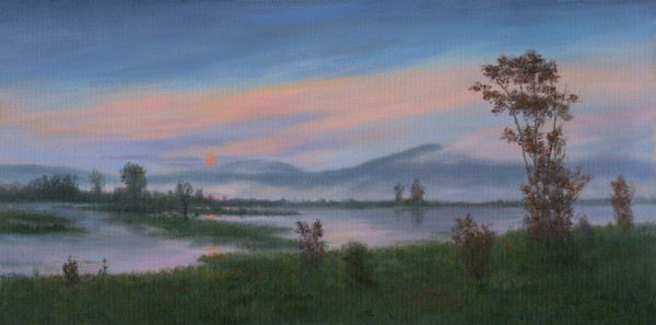 Sunrise from Tupper Lake Causeway by Tarryl Gabel