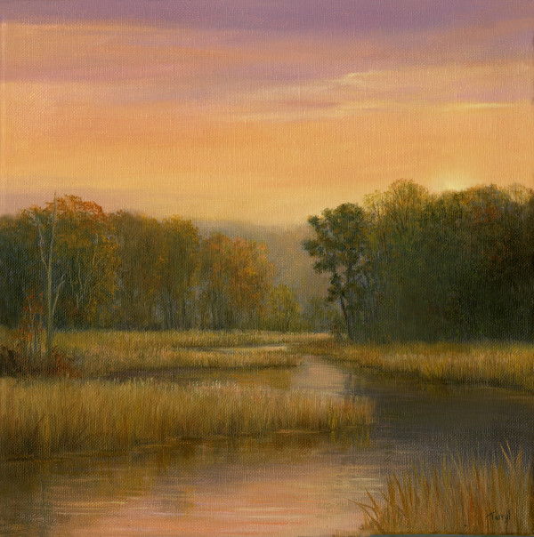 Afterglow marsh scene by Tarryl Gabel