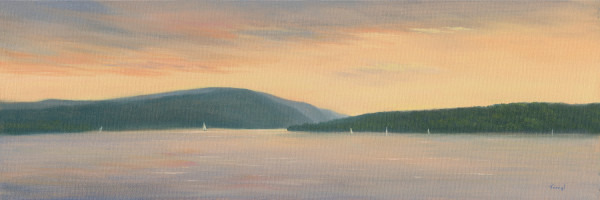 Sunset sails- Canandaigua  by Tarryl Gabel