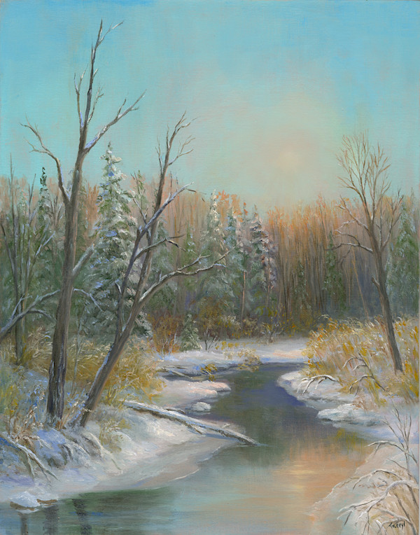 Winding Creek, Winter Morning by Tarryl Gabel
