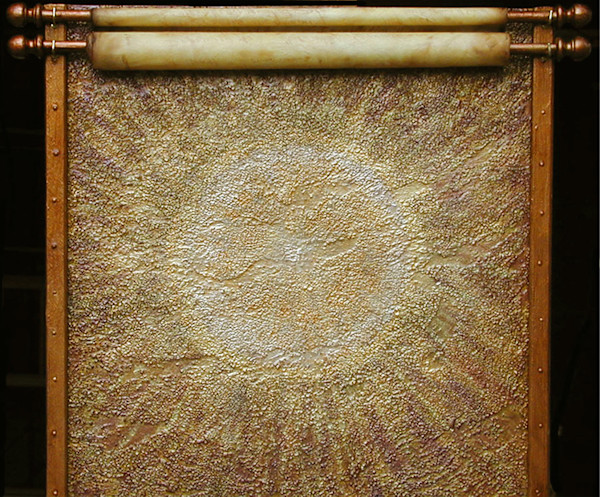 Language Series: Sunburst with Scroll (closed & open) by Merrilyn Duzy