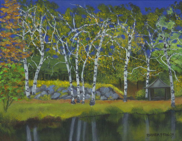 TWILIGHT ASPENS IN NEW ENGLAND by Brenda Francis, Image 1.