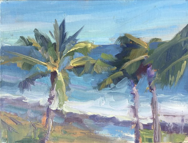 Kauai Palms, HI (Plein air) by Pratima Rao