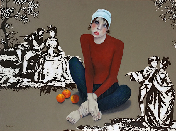 Toile With Oranges by Sharon Lafferty, Image 1.