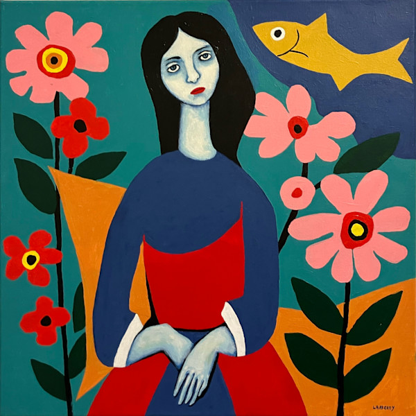 Girl In Red Apron by Sharon Lafferty, Image 1.