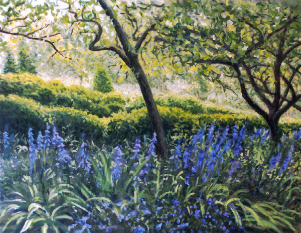 English Garden in Purple by Janice L. Moore