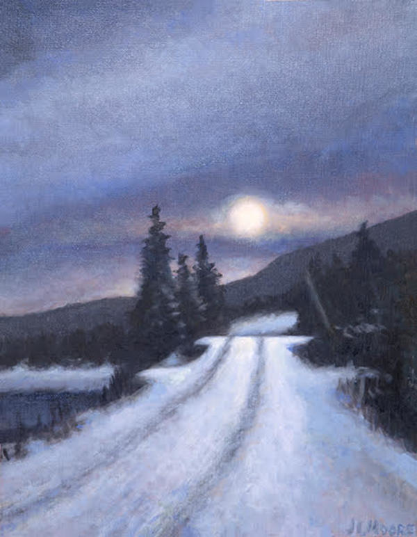 Little Kennebago Snow Road by Janice L. Moore