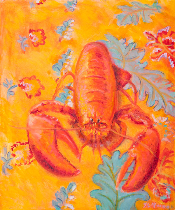 Lobster on Cloth (Eat Me) by Janice L. Moore