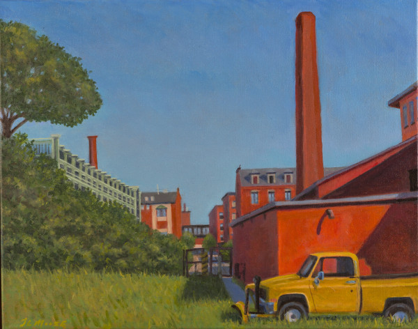 Hill Mill Boiler (Yellow Snow Plow), Lewiston by Janice L. Moore