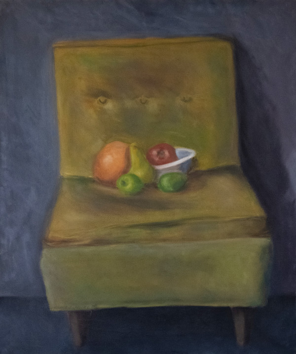 Old Studio Chair & Fruit by Janice L. Moore