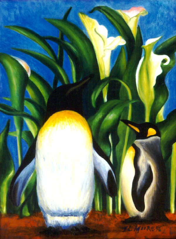 Flora & Fauna I (Penguins) by Janice L. Moore