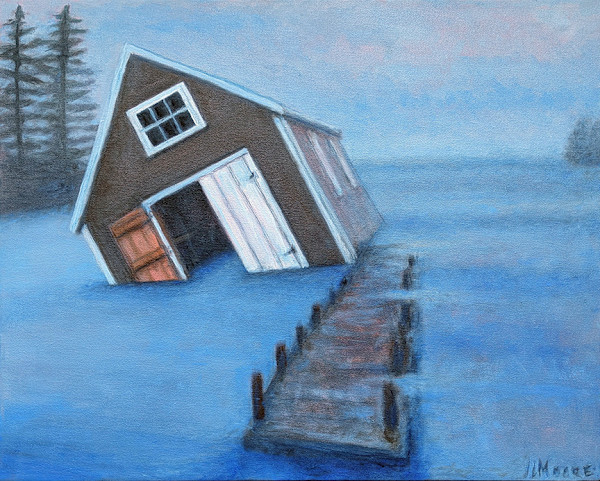 Unmoored (my mother's boathouse) by Janice L. Moore