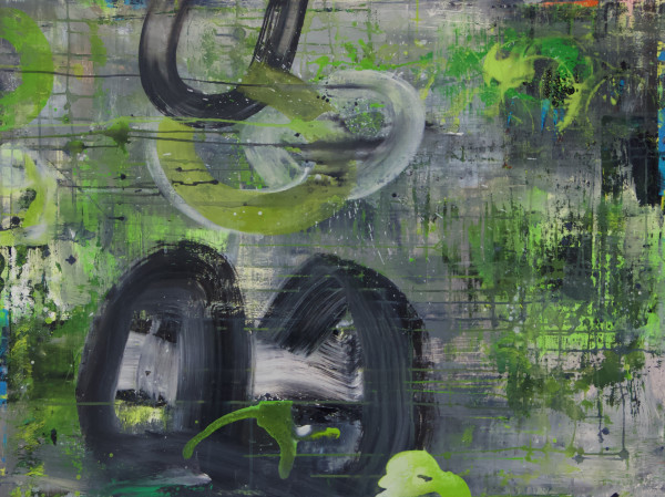 Abstraction in Greens & Greys by Brent Godfrey