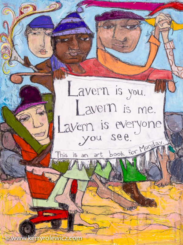 Lavern on Monday / Back Cover by Kerry Murphy Rolewicz, Image 1.