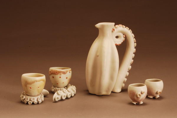 Octopus Sake Set by Deb Saravolatz
