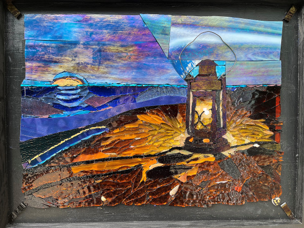 COLLAGE & MIXED MEDIA WINNER – Beach Glow by Tina Creguer