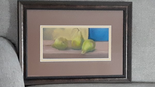 DRAWING & PASTEL WINNER – Pears on a Table by Dara Morgan
