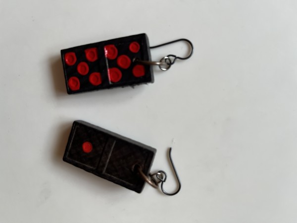 Game Piece Earrings #2 by Leighlaine