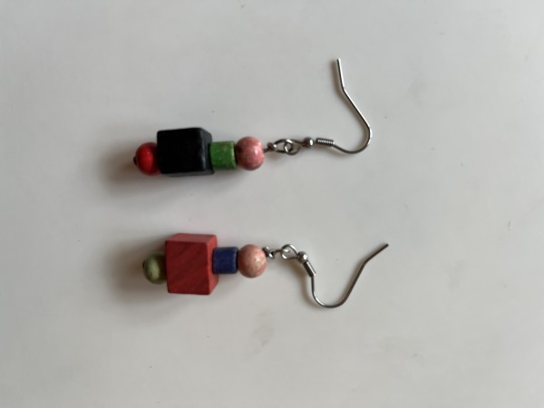 Game Piece Earrings #1 by Leighlaine