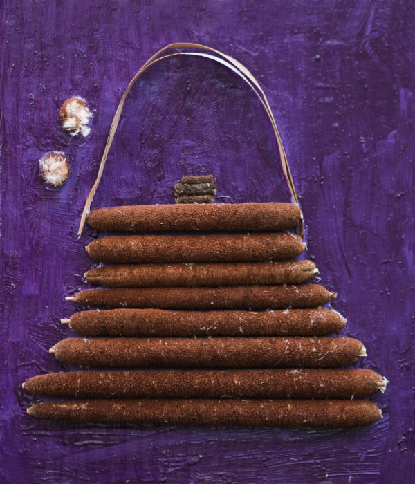 Cattail Tubers COVID-19 Purse by Heather Boersma