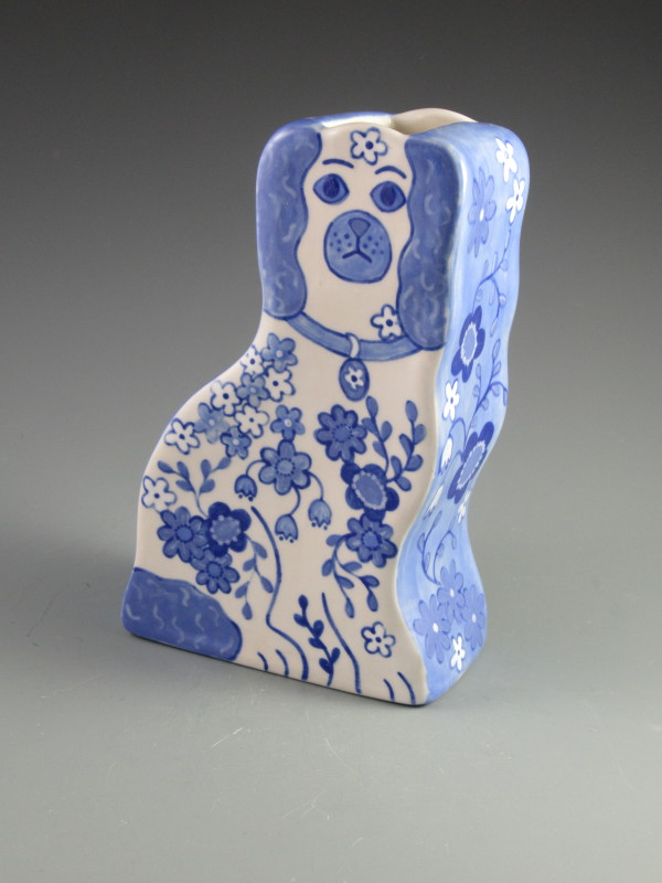 Flower Dog Vase by Jackie Stasevich