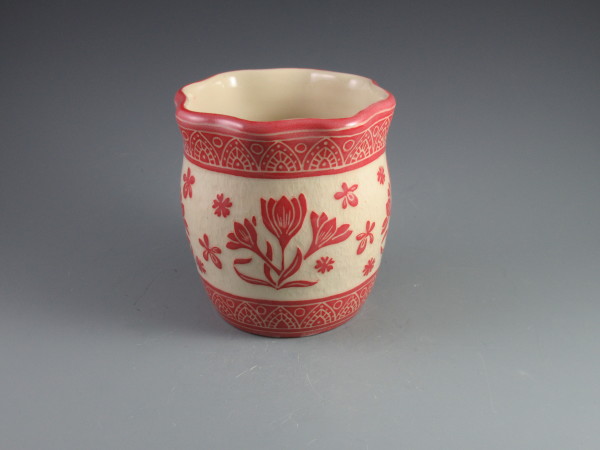 Red Crocus Vase by Jackie Stasevich