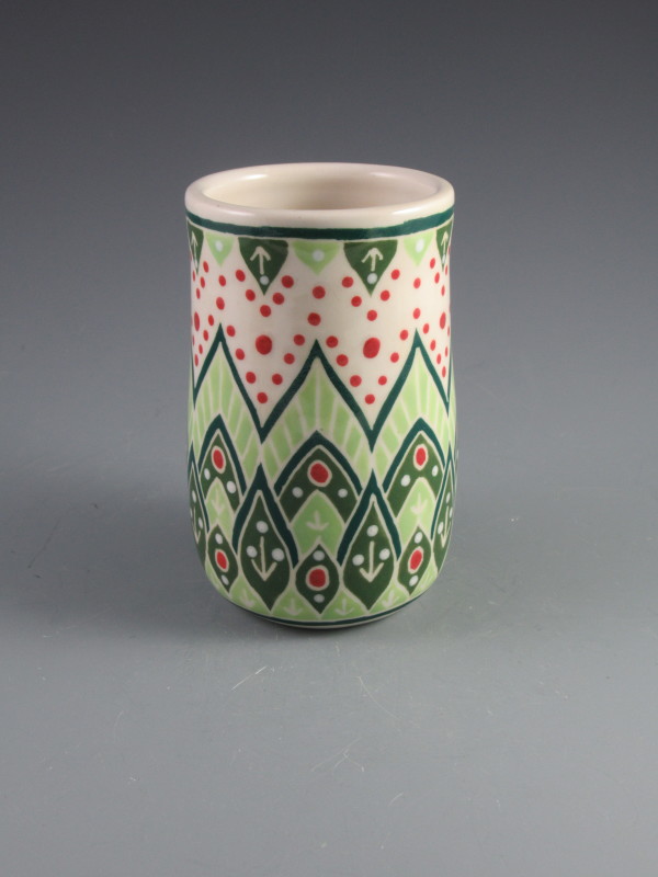Green & Red Tumbler by Jackie Stasevich