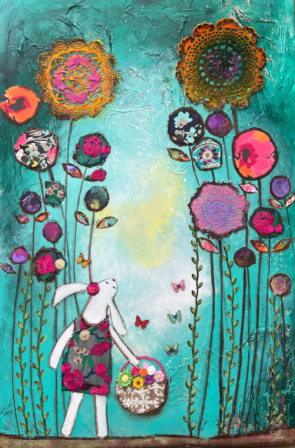 Bunny in the Garden by Kandy Myny